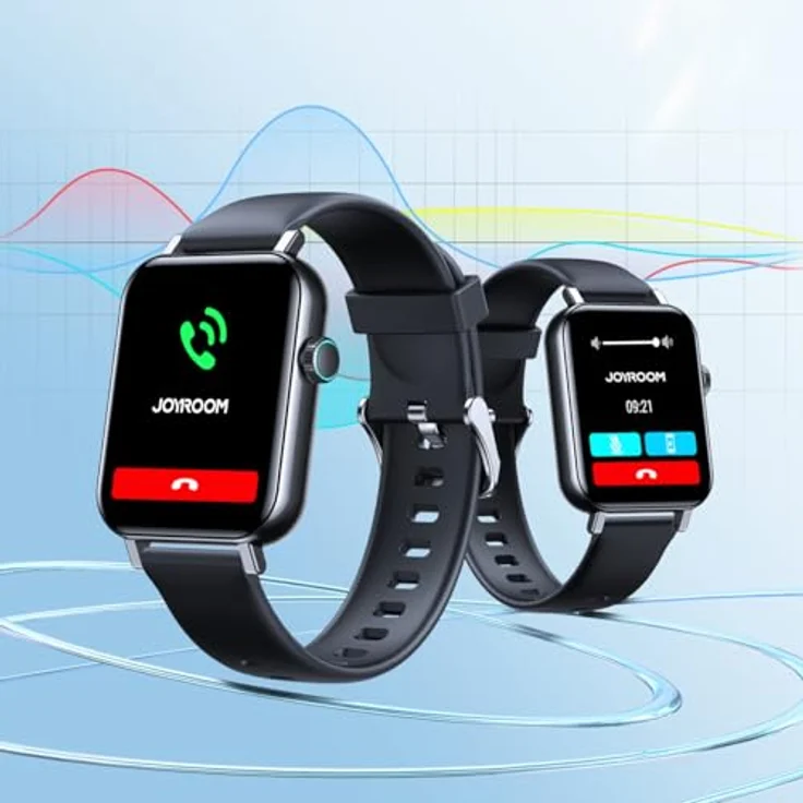 Joyroom Fit-Life Series (Polycarbonat, One Size), Sportuhr + Smartwatch mit Herzfrequenzmessung, Blut Sauerstoffmessung und über 80 Sportmodi, wasserdicht (IP68), Schwarz – Bild 8
