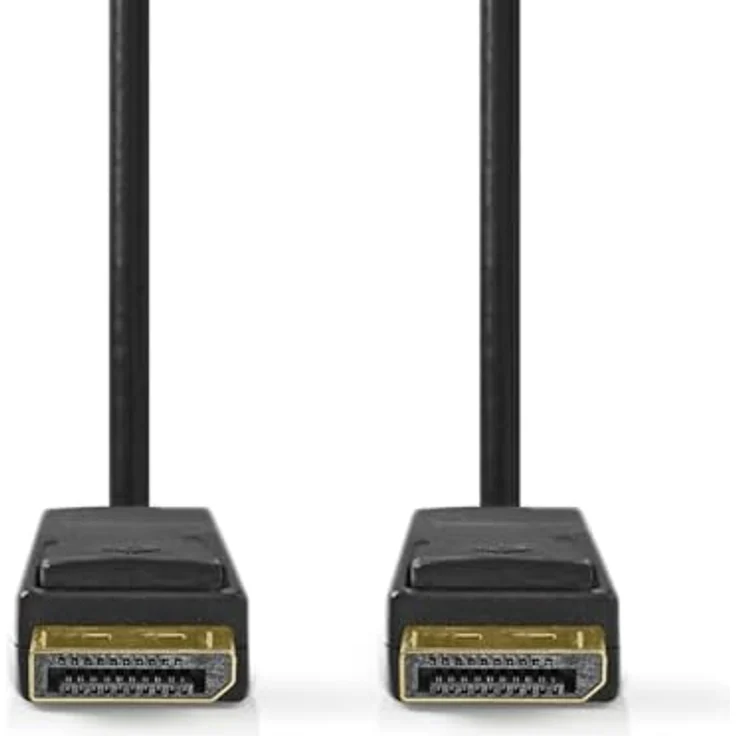 Nedis Displayport-Kabel - 8K@60Hz, vergoldet, 2.00 m, rund, PVC, schwarz – Bild 1