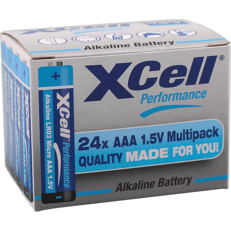 XCell Performance LR03 Micro AAA AlMn Batterie, 24er Pack, 1,5V, auslaufsicher und langlebig – Bild 1