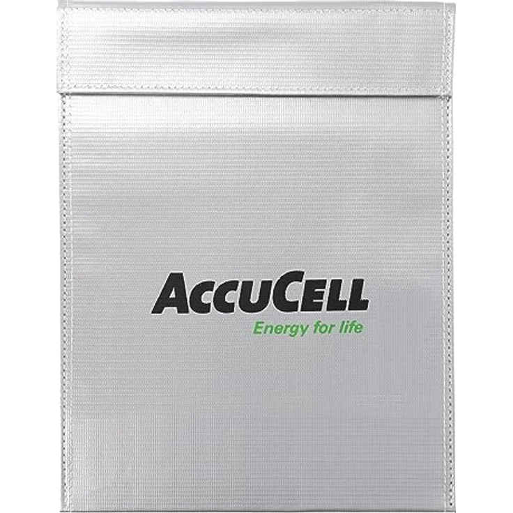 AccuCell LIPO-SAFE Lipo Schutzbeutel groß, explosions- und feuerfest, 30x23cm, Silber, 150g – Bild 1