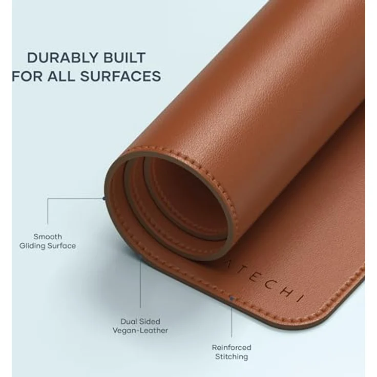 Satechi Vegan-Leather Premium Desk (XL), Mausmatte aus umweltfreundlichem Material, braun – Bild 6