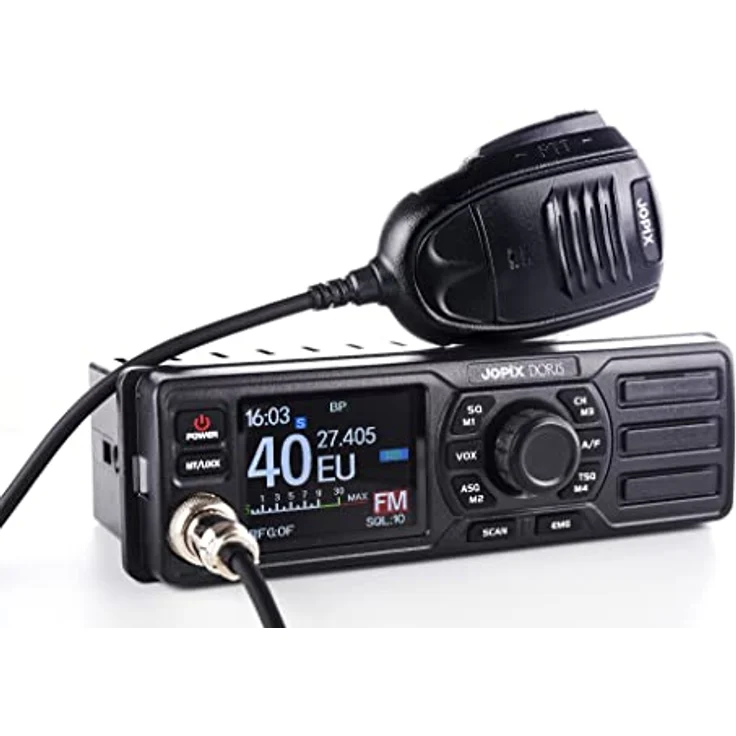 Jopix CB Funksender JOPIX Doris 40CH, AM/FM, 4W, ASQ, Roger Beep, VOX, 12-24V – Bild 1