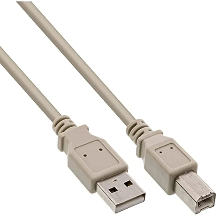InLine USB 2.0 Kabel, A an B, beige - 10m (34550H) – Bild 2