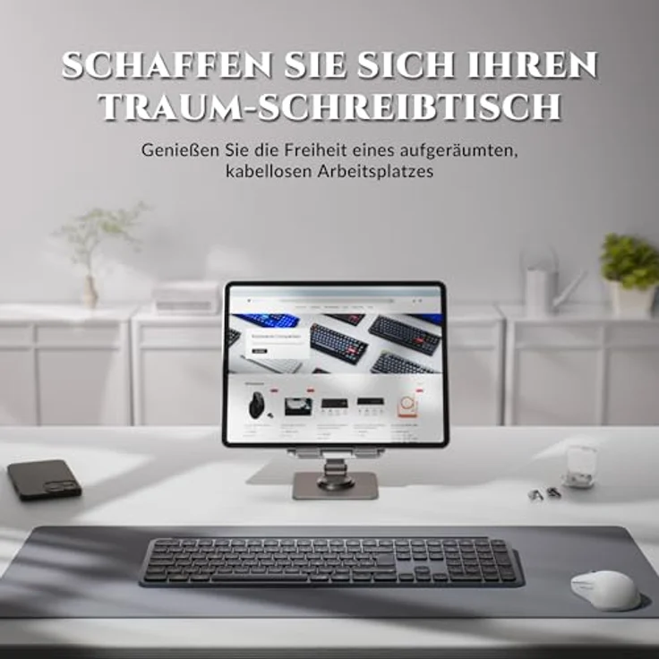 Keychron B6 Pro, Kabellose Ultra-Slim Tastatur mit Medientasten und Wireless Charging, Grau – Bild 8