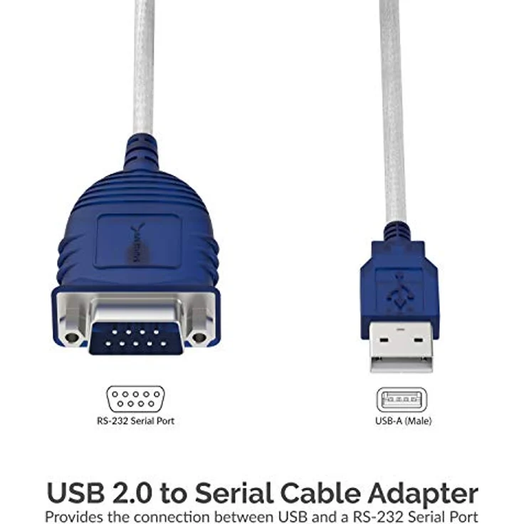 Sabrent USB 2.0 to Serial (9-Pin) DB-9 RS-232 Converter Cable, Prolific Chipset, Hexnuts, [Windows 10-8.1-8-7-VISTA-XP, Mac OS X 10.6 and Above] 10-Feet (CB-9PTF) – Bild 3
