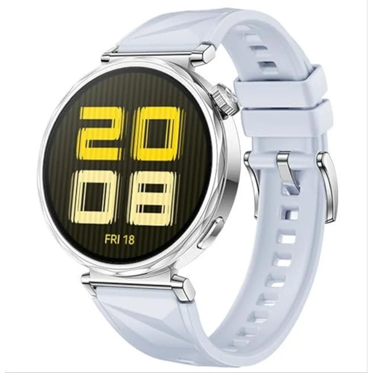 GIOPUEY Armband für Huawei Watch GT 6/GT 5 41mm/5 Pro 42mm, Weiches silikon Armband [Verschleißfest] [Atmungsaktiv] - Light Blue – Bild 4
