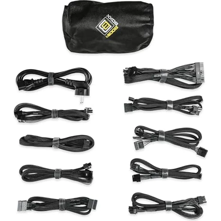 BoostBoxx Netzteil PB1000P | 80PLUS Platinum, 1000 Watt, vollmodular, gesleevte Kabel, Schutzfunktionen (OCP, OVP, SCP, OPP, OTP, UVP), ATX3.1 12V, 100-240V, Power Boost – Bild 4