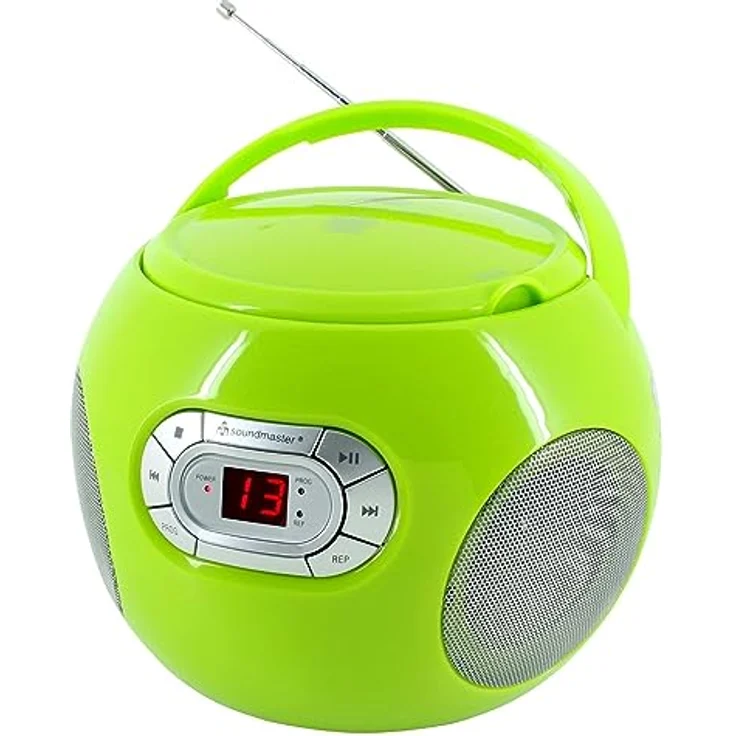 Soundmaster SCD2120GR Tragbares Radio, LED-Anzeige, grün – Bild 2