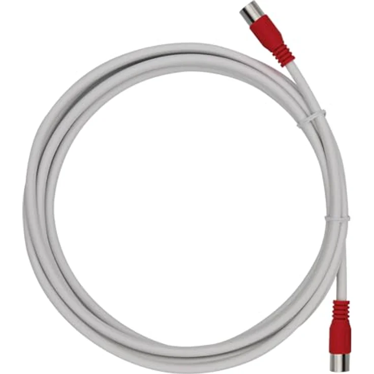 Maxtrack Quick F-Stecker gerade, SAT-Kabel mit Hochleistungsübertragung, weiß/rot – Bild 4