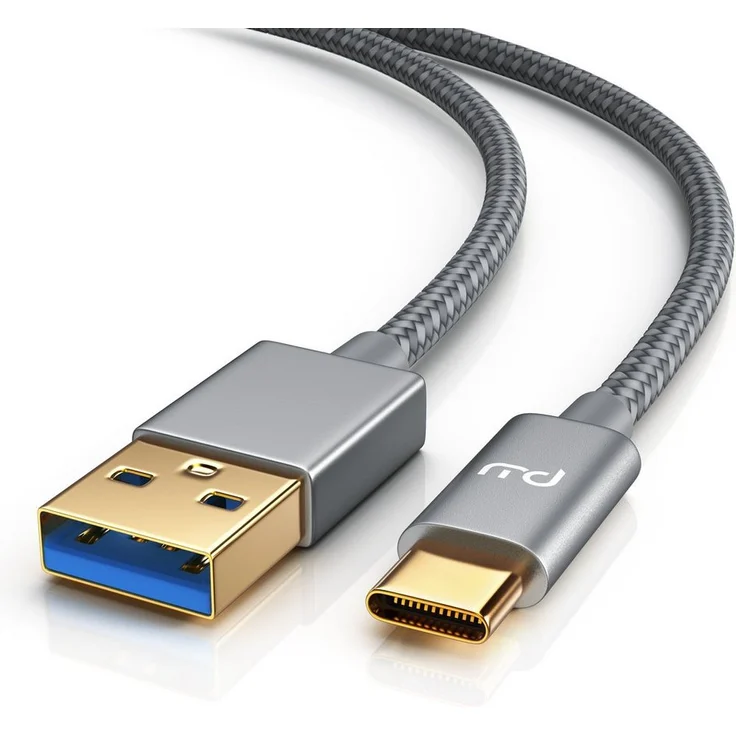 Primewire USB 3.2 Gen.1 Typ C zu USB 3.2 Gen.1 Typ A Kabel, 100 cm, langlebig, bidirektional, 5 Gbit/s, Nylonmantel, geschirmt