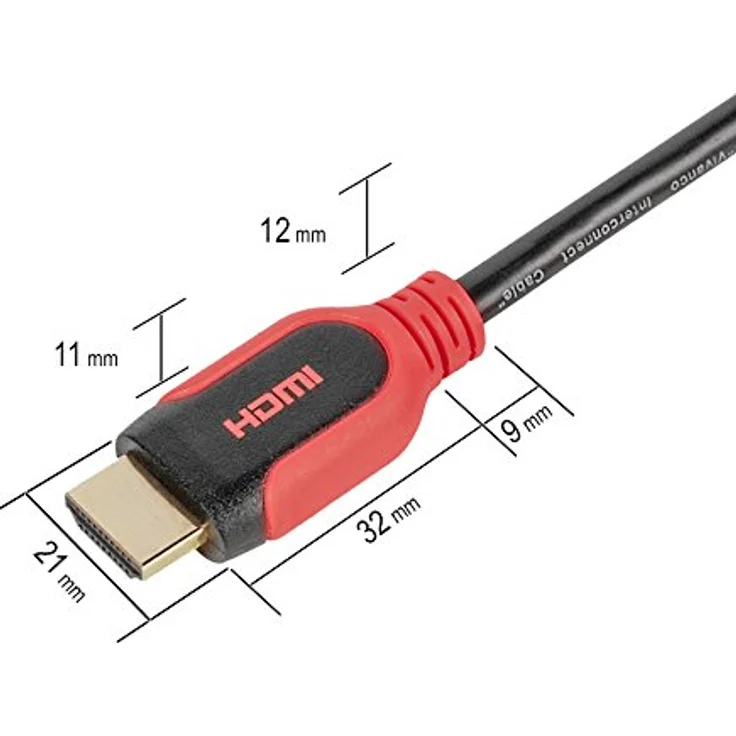 Vivanco PRO 14HDHD 15PB High Speed HDMI Kabel mit Ethernet (Audio Rückkanal ARC 1,5m) rot-schwarz – Bild 4