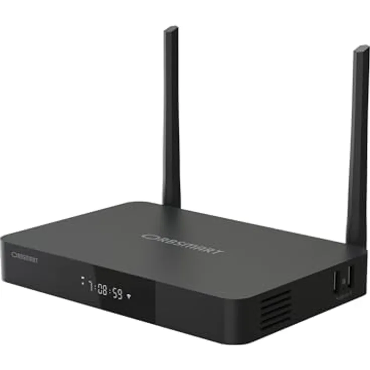 Orbsmart R82 4K Android Media Player | Dolby Vision | HDR10+ | AV1 | 3D | HD-Audio | TV Box | USB 3.0 für Festplatte | WLAN | MKV ISO Formate, Schwarz