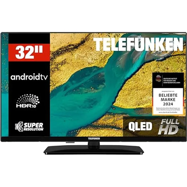 TELEFUNKEN QLED TV D32Q751X2CW, 32 Zoll Smart TV mit Full HD, HDR, Triple-Tuner, Android TV