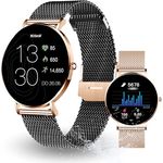 XCoast SIONA 2 Damen Smartwatch, Gratis Armband in Rosegold, Flach, 1,3 Zoll AMOLED Display, iOS und Android, Fitnesstracker, Pulsuhr, Sportmodi, Blutsauerstoff, Blutdruck, Wetter, 7 Tage Akku