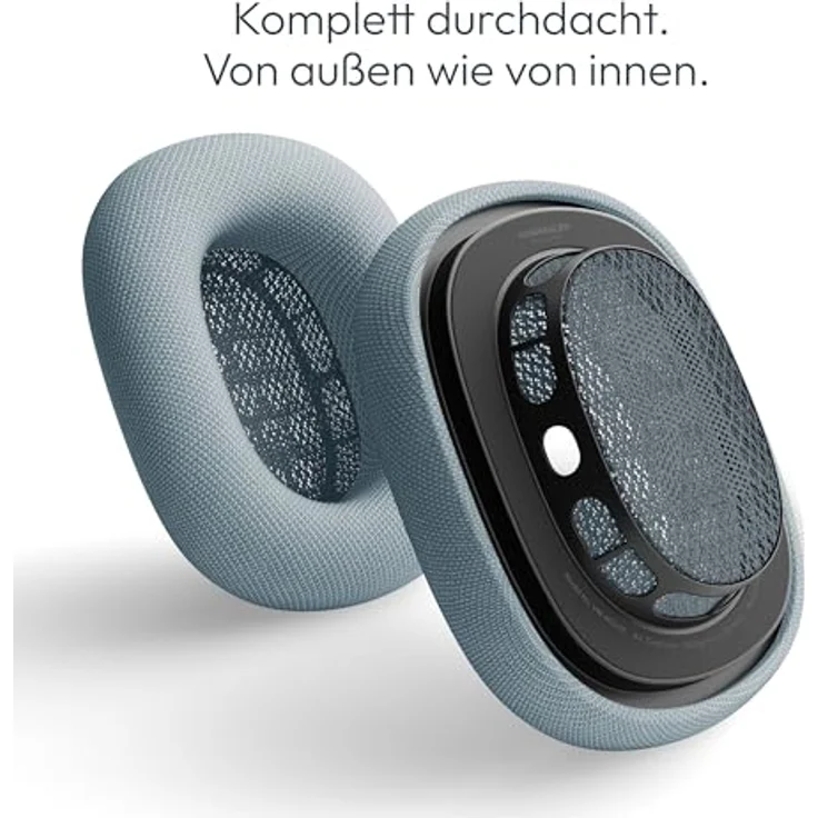 VONMÄHLEN Air Cushions, Ersatz Ohrpolster für AirPods Max, magnetische Befestigung, atmungsaktiv und schweißresistent, blau – Bild 5