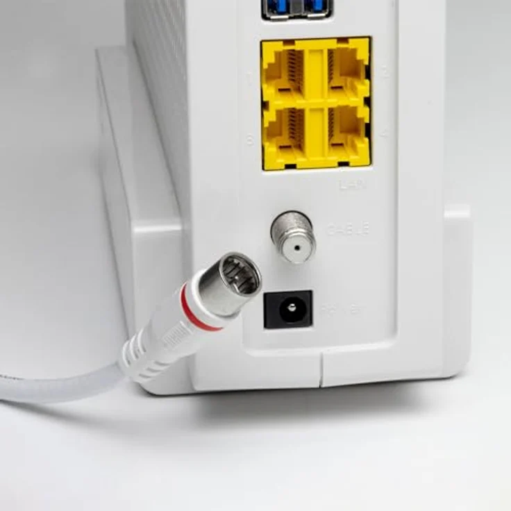 Axing EAK 151-80, Endgeräteanschlusskabel 1,5 m F-Quickfix F-Stecker, 4-fach geschirmt, DOCSIS 3.1/4.0 ready, ideal für Kabelmodem DATA CATV Kabelfernsehen – Bild 3