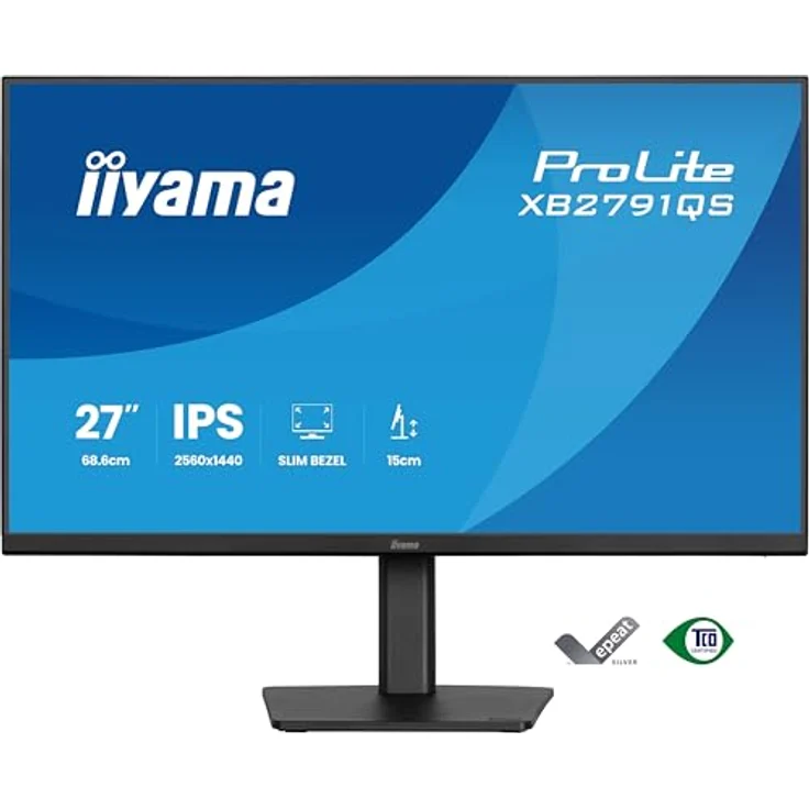 iiyama Prolite XB2791QS-B1 27" QHD IPS LED-Monitor mit Höhenverstellung, Pivot, Adaptive Sync, schwarz – Bild 5