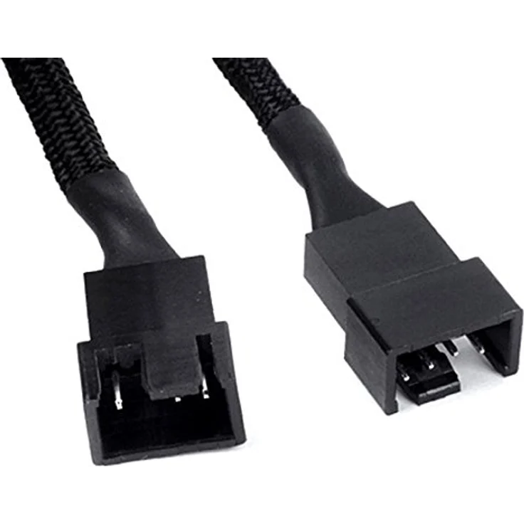 SilverStone SST-CPF01 - 10 cm PWM Lüfter Splitter Kabel für 2 Lüfter, schwarz gesleevt – Bild 7