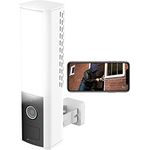 VisorTech Lampe mit Kamera: LED-Außenwandleuchte & WLAN-2K-Kamera, PIR, Nachtsicht, Sirene, weiß (2K Überwachungskamera)