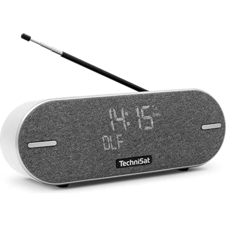 TechniSat DIGITRADIO BT 2 - tragbarer Premium-Bluetooth-Lautsprecher mit DAB+ Digitalradio (UKW, Uhr, Wecktimer, Wasserabweisendes Gehäuse, Favoritenspeicher, AUX-in, Akku, 20 Watt) lichtgrau – Bild 1