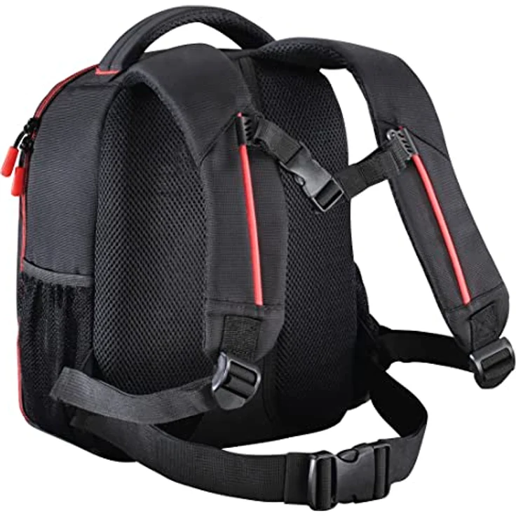 'Hama Miami Rucksack schwarz, rot ? Bezug (Rucksack, Universal, schwarz, rot, Polyester, staubgeschützt, spritzwassergeschützte, 25,6 cm (10.1)) – Bild 8