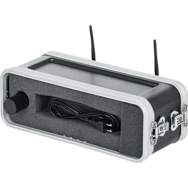Gator GM-1WP Wireless System Case, stabiles Polyethylen-Gehäuse mit Platz für Body Pack und Mikrofon, anpassbare Tabletthöhe – Bild 3