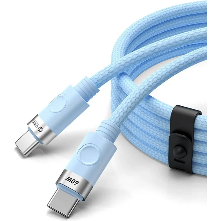 Orico CDX 60W USB-C auf USB-C Kabel, 1M, 3A Power Delivery, blau