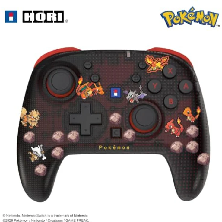 HORI PAD Turbo Wireless Controller - Pokémon Pixel Red - Ergonomischer Controller mit TMR-Sticks, Gyro-Sensoren und programmierbaren Rücktasten für Nintendo Switch 2 – Bild 1