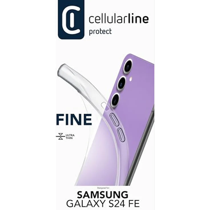 CELLULAR LINE Fine Backcover für Samsung Galaxy S24 FE, transparent, ultraschlankes Gummicase mit Kratz- und Stoßschutz – Bild 3