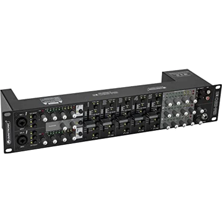 Omnitronic EM-650B MK2 Entertainment-Mixer, robustes Mischpult mit sieben Kanälen für Studio- und Live-Anwendungen – Bild 1