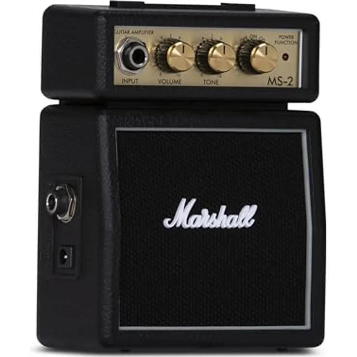 Marshall MS-2 Micro Amp Black, 1 Watt Mini-Combo Verstärker für E-Gitarre mit Overdrive-Modus und Kopfhöreranschluss – Bild 3
