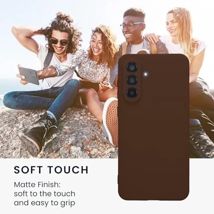 kwmobile Handyhülle für Samsung Galaxy A56 5G - weiches Silikon Case, rutschfestes Cover in Chocolate mit perfekter Passform und Schutz für Kamera und Bildschirm – Bild 4