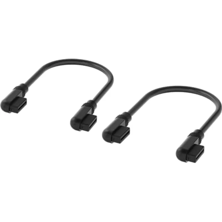 Corsair CL-9011133-WW iCUE LINK Kabel, 2x 135mm, schwarz, 90° Winkelstecker für optimales Kabelmanagement
