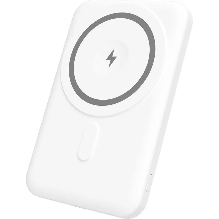 Yenkee YPB 501 MagSafe PB 5000, Wireless Powerbank mit 5000 mAh, weiß, USB-C-Anschluss, robustes Design