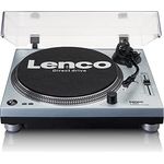 Lenco L-3809 Plattenspieler - DJ Plattenspieler mit Direktantrieb - USB - Vorverstärker - 33 und 45 U/min - MMC - RCA- Line Out - Blau Metallic