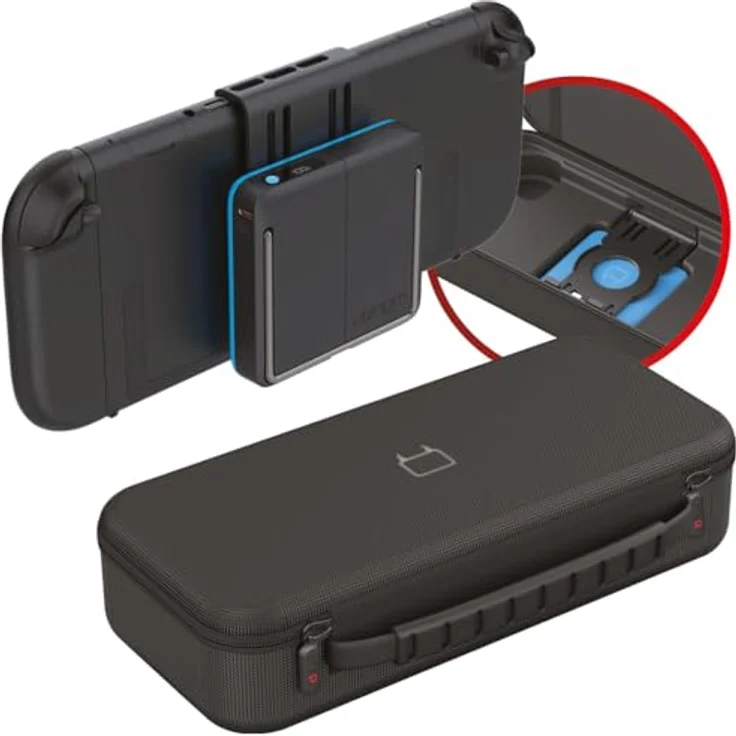 Venom VS4964, Hartschalenkoffer für Nintendo Switch 2 und Nintendo Switch, schwarz, tropfsicher und kratzresistent mit Reißverschluss – Bild 1