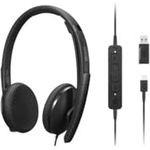 Lenovo WIRED VOIP HEADSET, Hochwertiges Material, Flexibel Gestaltet, Langlebig