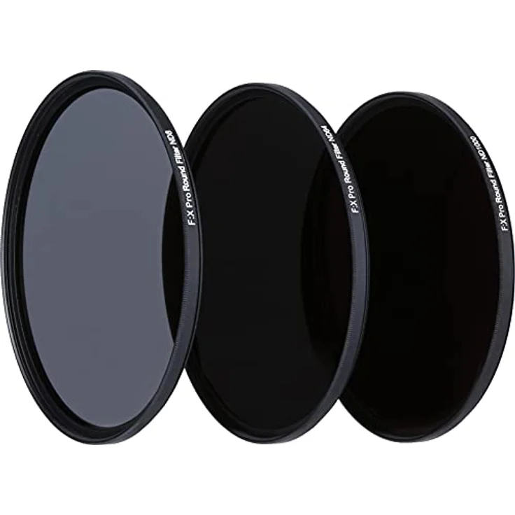 Rollei F:X Pro ND Filterset (ND 8, ND 64, ND1000) Neutraldichtefilter Set mit 3 Graufiltern (77mm) – Bild 1