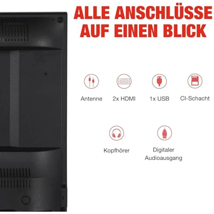 TELEFUNKEN XH32P900S, 32 Zoll HD-Ready LED TV (1366x768 Pixel) mit 80 cm Bildschirmdiagonale, integriertem Triple-Tuner und USB-Mediaplayer – Bild 3