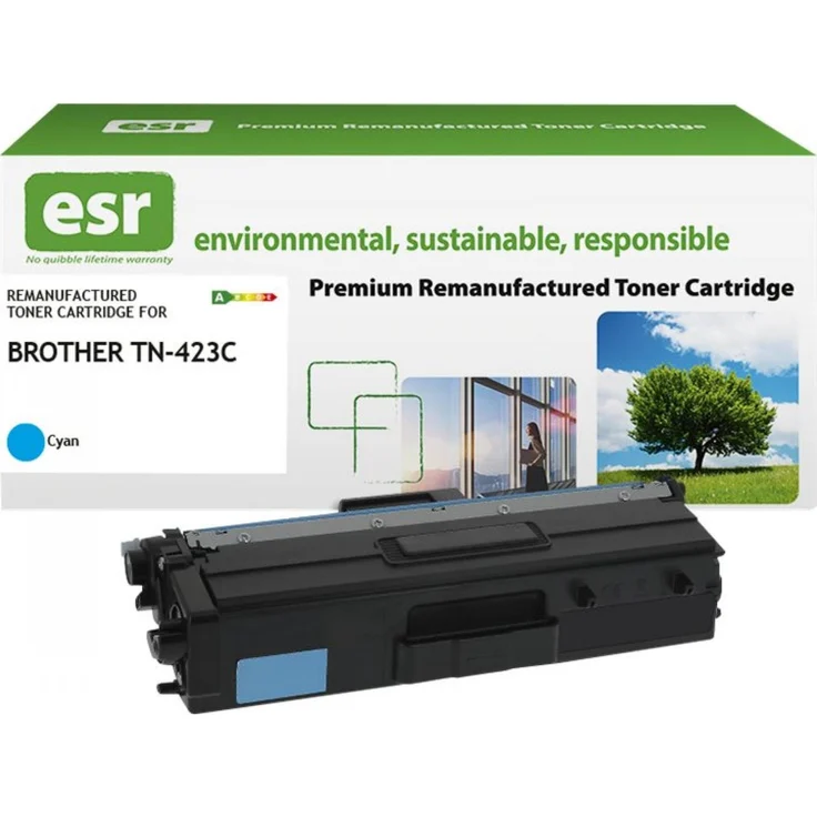 ESR Toner TN-423C, kompatible Tonerkartusche in Cyan, hohe Kapazität, remanufaktiert