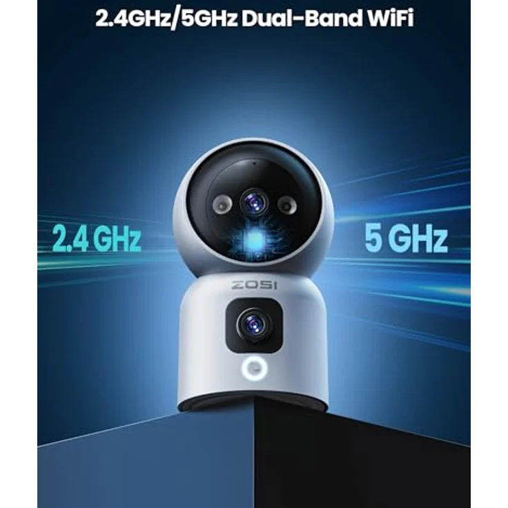 ZOSI Dual-Lens Überwachungskamera C528D mit 2K+2K, 2,4/5G WLAN, KI Personenerkennung, Farbnachtsicht – Bild 5