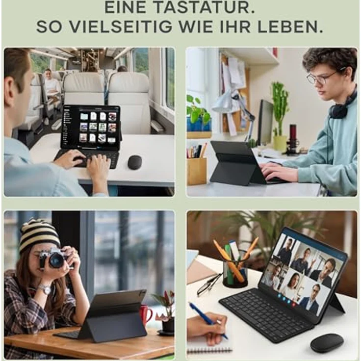 Satechi OntheGo Bluetooth Tastatur mit integrierten Standfuß, Schwarz, Scissor-Switch-Tasten, USB-C-Anschluss – Bild 9