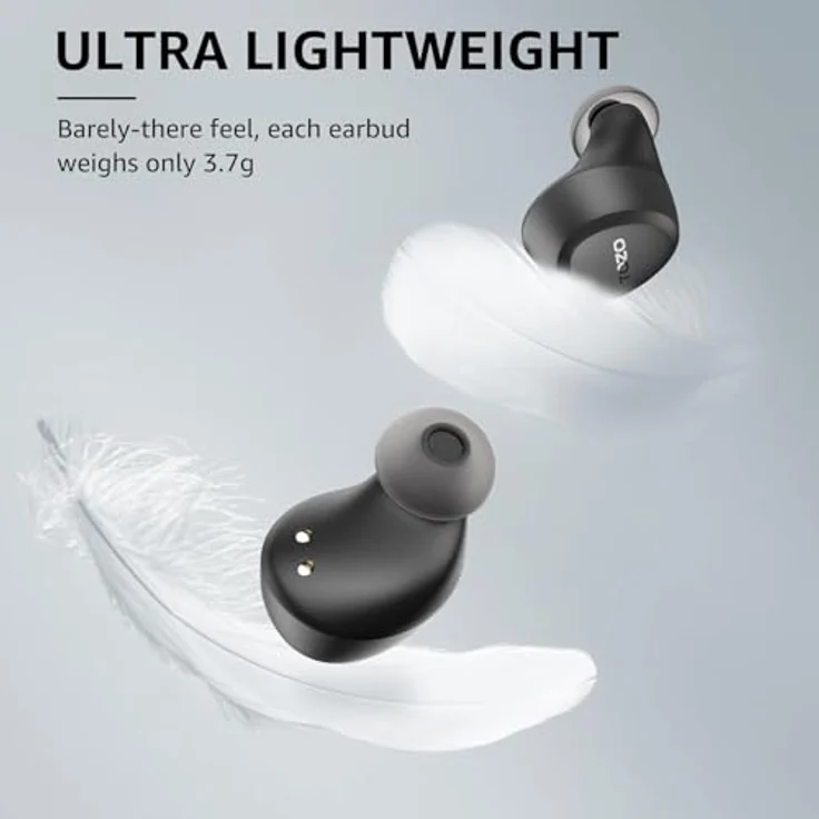 TOZO A1 Mini Kabellos Bluetooth 5.3 für kleine Ohren In-Ear-Kopfhörer (Bluetooth 5.3: Genießen Sie eine stabile und zuverlässige Verbindung bis zu 12 Meter Entfernung., mit APP Steuerung, 30 Std Premium Sound, IPX5 Wasserdicht) – Bild 3