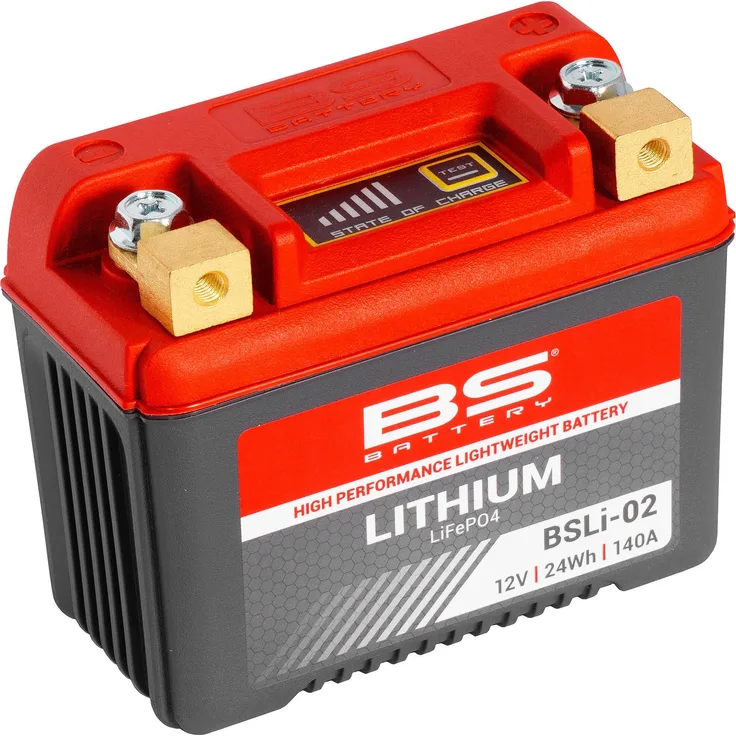 BS Battery BSLI-02 Lithium-Ionen-Batterie, 12V, 2Ah, wasserdicht, ultraleicht, hohe Kaltstartleistung, umweltfreundlich