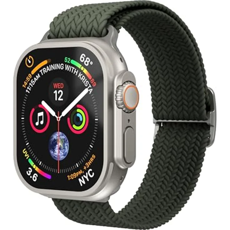Vonmählen Woven Loop Armband für Apple Watch 40 | 41 | 42 mm, Olive, versandkostenfrei – Bild 1