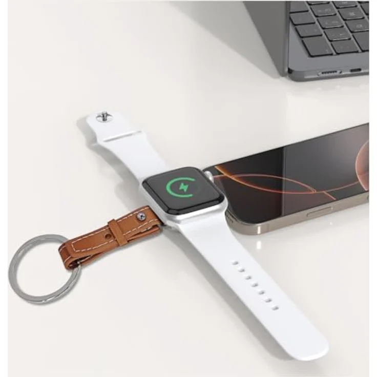 4Smarts Wireless Charger für Apple Watch, silber, kabelloses Ladegerät – Bild 4