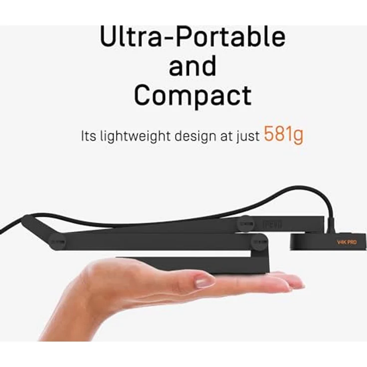 IPEVO V4K PRO 120 Ultra HD USB Visualiser, 4K UHD Dokumentenscanner mit 120°-Blickfeld und Autofokus – Bild 5
