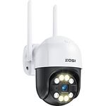 ZOSI 2K Pan/Tilt Überwachungskamera Aussen WLAN, 355°/140° Schwenkbar 3MP IP Kamera mit Plug-in Strom, Automatisch Verfolgung, 2-Wege-Audio, C289