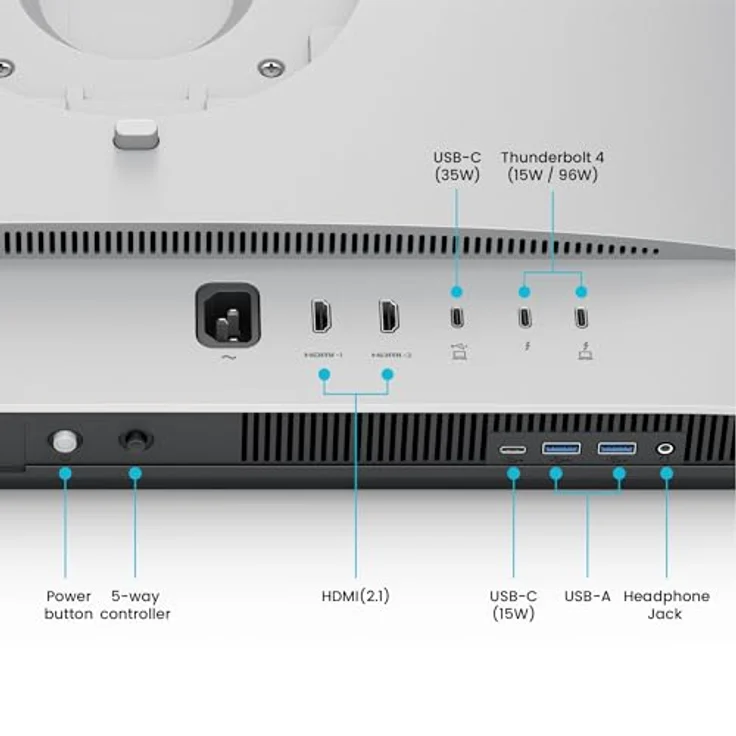BenQ MA270S 5K Designer Monitor 68,58 cm (27 Zoll) silber 5K, 16:9, 5ms, 450cd/m², 2x USB-C, 2x Thunderbolt 4, HDR10, VESA DisplayHDR 400, KVM, Glossy – Bild 3