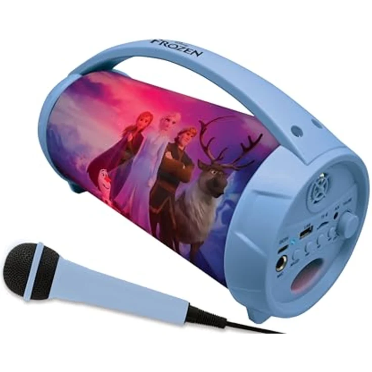 Lexibook Beleuchteter kabelloser Bluetooth-Lautsprecher mit Mikrofon Frozen, mehrfarbige Lichteffekte, 1200-mAh-Akku – Bild 4